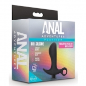 Черный анальный вибратор Silicone Vibrating Prostate Massager 01 - 10,8 см. - Blush Novelties - в Люберцах купить с доставкой