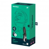 Черный анальный вибратор Hot Passion с функцией нагрева - Satisfyer - в Люберцах купить с доставкой