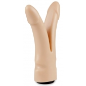 Телесная сплит-насадка харнесс - 16,5 см. - LOVETOY (А-Полимер) - купить с доставкой в Люберцах