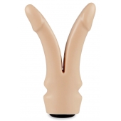 Телесная сплит-насадка харнесс - 16,5 см. - LOVETOY (А-Полимер) - купить с доставкой в Люберцах