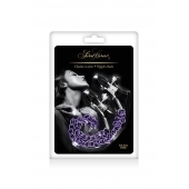 Зажимы для сосков с фиолетовой цепочкой Sweet Caress Nipple Chain - Sweet Caress - купить с доставкой в Люберцах