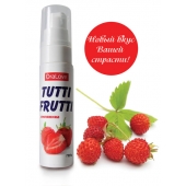 Гель-смазка Tutti-frutti с земляничным вкусом - 30 гр. - Биоритм - купить с доставкой в Люберцах