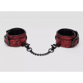 Красно-черные наручники Reversible Faux Leather Wrist Cuffs - Fifty Shades of Grey - купить с доставкой в Люберцах