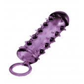 Закрытая фиолетовая насадка с пупырышками SAMURAI PENIS SLEEVE PURPLE - 14,5 см. - NMC - в Люберцах купить с доставкой