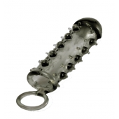 Дымчатая стимулирующая насадка с закрытой головкой SAMURAI PENIS SLEEVE BLACK - 14,5 см. - NMC - в Люберцах купить с доставкой