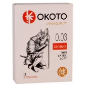 Тонкие презервативы OKOTO Thin Extra Soft - 3 шт. - Sitabella - купить с доставкой в Люберцах