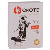 Ультратонкие презервативы OKOTO Ultra Thin - 3 шт. - Sitabella - купить с доставкой в Люберцах