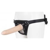 Пустотелый страпон Harness CLASSIC с бандажом - 19,5 см. - LOVETOY (А-Полимер) - купить с доставкой в Люберцах