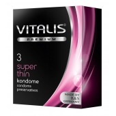 Ультратонкие презервативы VITALIS PREMIUM super thin - 3 шт. - Vitalis - купить с доставкой в Люберцах