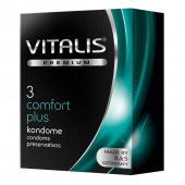 Контурные презервативы VITALIS PREMIUM comfort plus - 3 шт. - Vitalis - купить с доставкой в Люберцах