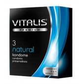 Классические презервативы VITALIS PREMIUM natural - 3 шт. - Vitalis - купить с доставкой в Люберцах