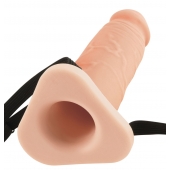 Телесный реалистичный фаллоимитатор с полостью Silicone Hollow Extension - 20 см. - Pipedream - купить с доставкой в Люберцах