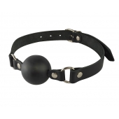 Кляп-шар на чёрных кожаных ремешках - Sitabella - купить с доставкой в Люберцах