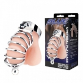 Серебристая клетка для члена Urethral Play Cage - BlueLine - купить с доставкой в Люберцах
