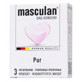 Супертонкие презервативы Masculan Pur - 3 шт. - Masculan - купить с доставкой в Люберцах