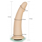 Телесная гладкая насадка-фаллоимитатор Harness - 17 см. - LOVETOY (А-Полимер) - купить с доставкой в Люберцах