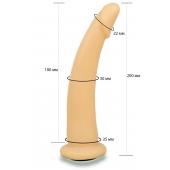 Телесная гладкая насадка-фаллоимитатор Harness - 20 см. - LOVETOY (А-Полимер) - купить с доставкой в Люберцах