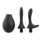 Черный анальный душ Nexus Anal Douche Set с 2 сменными насадками - Nexus Range - купить с доставкой в Люберцах