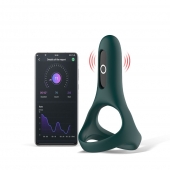 Изумрудное виброкольцо Magic Motion Rise с подхватом мошонки - Magic Motion - в Люберцах купить с доставкой