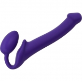 Фиолетовый безремневой страпон Silicone Bendable Strap-On - size M - Strap-on-me - купить с доставкой в Люберцах