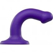 Фиолетовый фаллоимитатор-насадка Strap-On-Me Dildo Dual Density size S - 17 см. - Strap-on-me - купить с доставкой в Люберцах