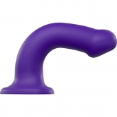 Фиолетовый фаллоимитатор-насадка Strap-On-Me Dildo Dual Density size L - 19 см. - Strap-on-me - купить с доставкой в Люберцах