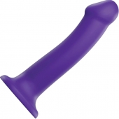 Фиолетовый фаллоимитатор-насадка Strap-On-Me Dildo Dual Density size L - 19 см. - Strap-on-me - купить с доставкой в Люберцах