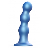 Голубая насадка Strap-On-Me Dildo Plug Balls size S - Strap-on-me - купить с доставкой в Люберцах
