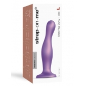 Фиолетовая насадка Strap-On-Me Dildo Plug Curvy size L - Strap-on-me - купить с доставкой в Люберцах