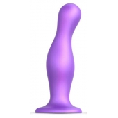 Фиолетовая насадка Strap-On-Me Dildo Plug Curvy size L - Strap-on-me - купить с доставкой в Люберцах