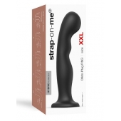 Черная насадка Strap-On-Me Dildo Plug P G size XXL - Strap-on-me - купить с доставкой в Люберцах