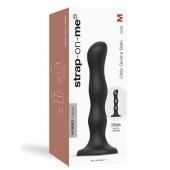 Черная насадка Strap-On-Me Dildo Geisha Balls size M - Strap-on-me - купить с доставкой в Люберцах