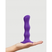 Фиолетовая насадка Strap-On-Me Dildo Geisha Balls size M - Strap-on-me - купить с доставкой в Люберцах