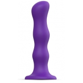 Фиолетовая насадка Strap-On-Me Dildo Geisha Balls size M - Strap-on-me - купить с доставкой в Люберцах