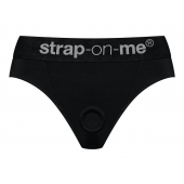 Черные трусики для насадок Heroine Lingerie Harness - size L - Strap-on-me - купить с доставкой в Люберцах