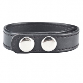 Кольцо на пенис SNAP COCK RING из искусственной кожи на клепках - BlueLine - в Люберцах купить с доставкой