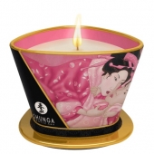 Массажная свеча Rose Petals с ароматом розы - 170 мл. - Shunga - купить с доставкой в Люберцах