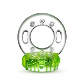 Зеленое эрекционное виброкольцо Arouser Vibrating C-Ring - Blush Novelties - в Люберцах купить с доставкой