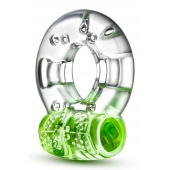 Зеленое эрекционное виброкольцо Arouser Vibrating C-Ring - Blush Novelties - в Люберцах купить с доставкой
