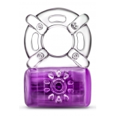 Фиолетовое эрекционное виброкольцо One Night Stand Vibrating C-Ring - Blush Novelties - в Люберцах купить с доставкой