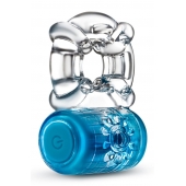 Синее эрекционное виброкольцо One Night Stand Vibrating C-Ring - Blush Novelties - в Люберцах купить с доставкой