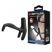 Черная вибронасадка на пенис Vibrating Penis Sling - Baile - в Люберцах купить с доставкой