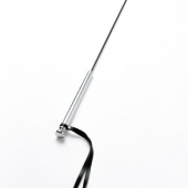 Черный кожаный стек с гладкой ручкой - 55 см. - Crazy Handmade - купить с доставкой в Люберцах