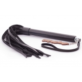 Черная кожаная плеть  Индиго  - 50 см. - Crazy Handmade - купить с доставкой в Люберцах