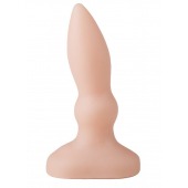 Телесный анальный плаг с каплевидным кончиком - 10 см. - LOVETOY (А-Полимер)