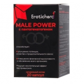 Капсулы для мужчин Erotichard male power с пантогематогеном - 20 капсул (0,370 гр.) - Erotic Hard - купить с доставкой в Люберцах