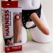 Страпон Харнесс из трусиков и насадки-фаллоса - 17,5 см. - LOVETOY (А-Полимер) - купить с доставкой в Люберцах