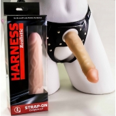 Телесная насадка-фаллос на трусиках с плугом - 16,5 см. - LOVETOY (А-Полимер) - купить с доставкой в Люберцах