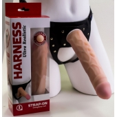 Насадка-фаллос в комплекте с трусиками Harness - 21,6 см. - LOVETOY (А-Полимер) - купить с доставкой в Люберцах