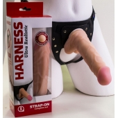 Страпон Harness из двух предметов: регулируемые трусики и насадка-фаллос - 17,5 см. - LOVETOY (А-Полимер) - купить с доставкой в Люберцах